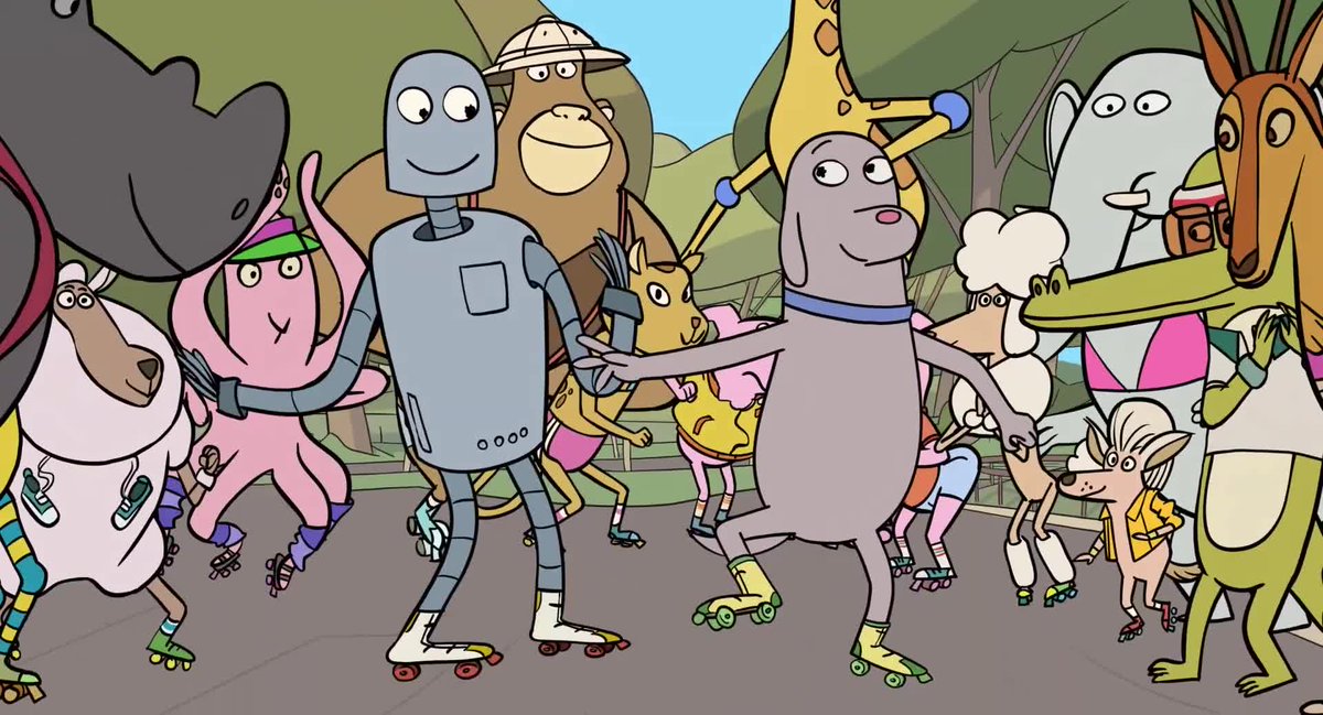 il_pangolino's tweet photo. Storia delicata e genuina che dimostra come si possa fare cinema d'animazione senza complessità di mezzi, grafica e narrativa, raggiungendo il cuore di adulti e bambini. Finale spiazzante nel conflitto fra amara decisione e leggerezza con cui viene proposta. #RobotDreams #TFF41 https://t.co/EQYziLxxYM