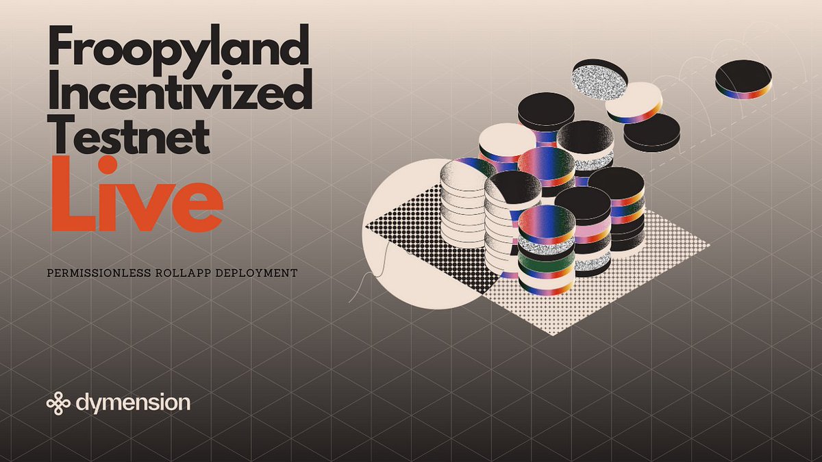 mztacat's tweet photo. Dymension Testnet:  Froopyland Testnet
(Reward Confirmed)

---------
      💰$0 Required
      ⏳10 Minutes
---------
Dymension is a network of modular blockchains, It enables building and deploying consensus-free blockchains called RollApps.

A thread 🧵 #dymension #modular https://t.co/RVkUCkiDgG