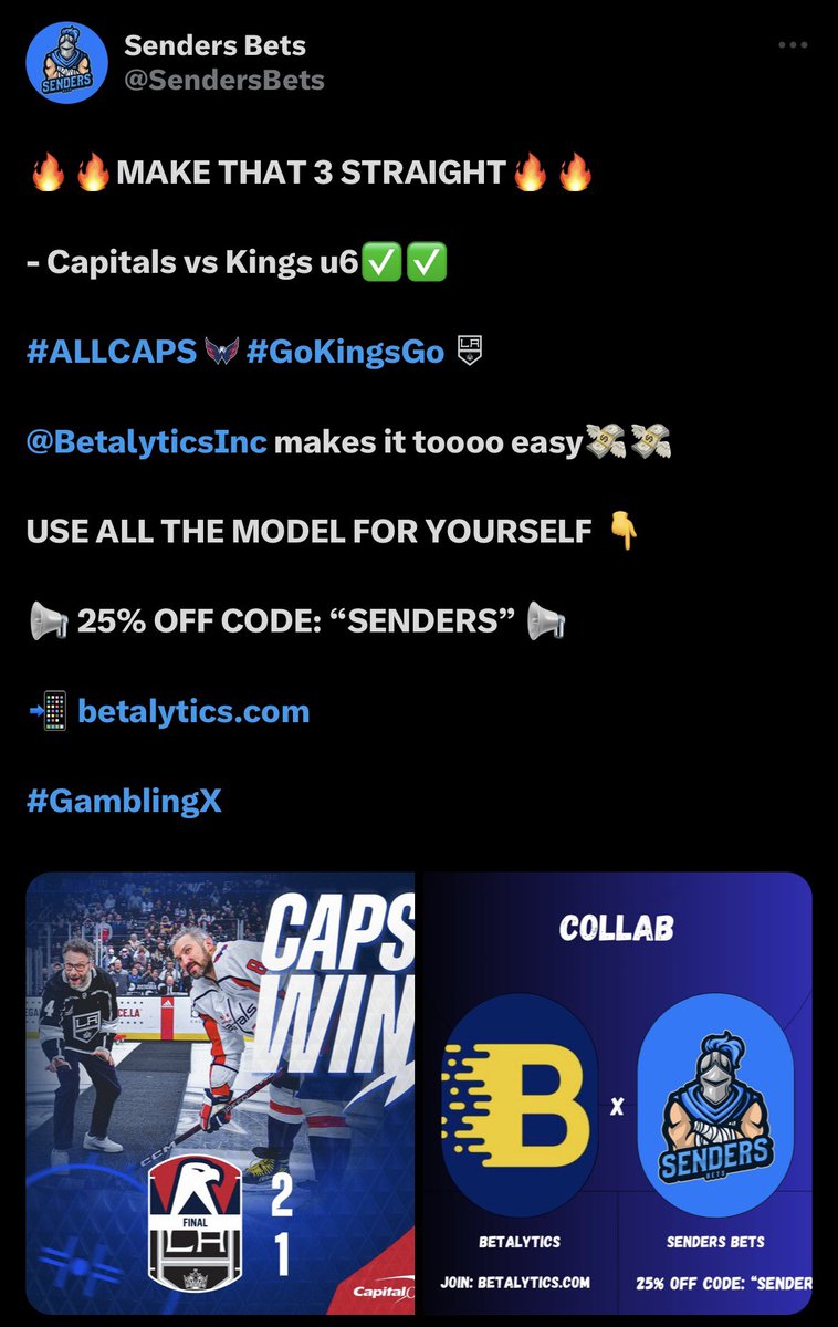 SendersBets tweet picture