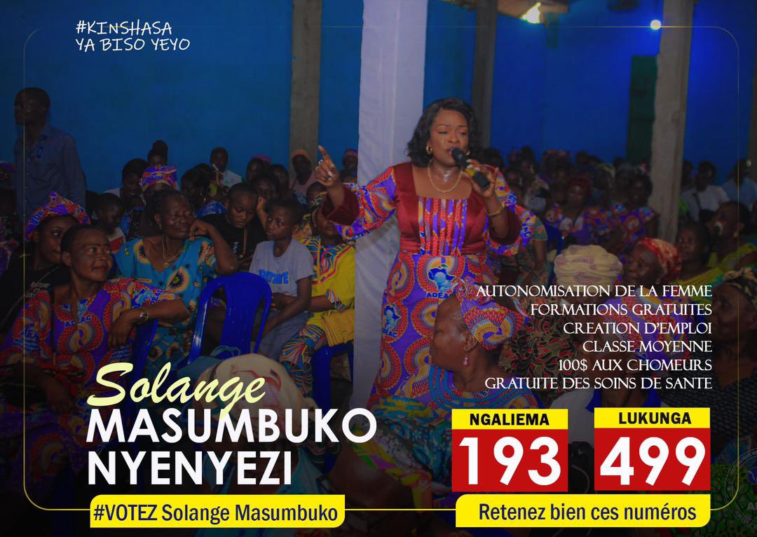 BDituzolele's tweet photo. L’affaire de l’autonomisation de la femme congolaise, c’est une affaire de @NyenyeziSolange 

Voter utile, c’est voter la candidate 499 à Lukunga et 193 à Ngaliema qui a fait de l’autonomisation de la femme congolaise son champ de bataille💪🏽
#Elections2023 #campagne_electorale https://t.co/0qH0niYB93