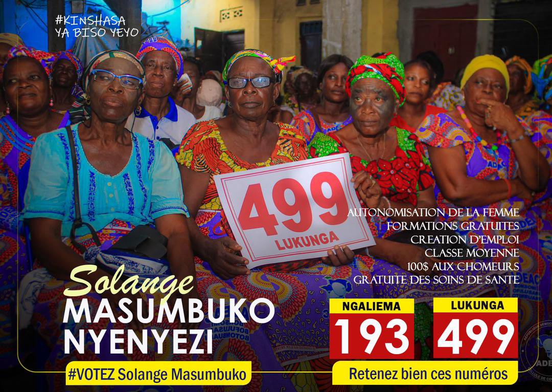 BDituzolele's tweet photo. L’affaire de l’autonomisation de la femme congolaise, c’est une affaire de @NyenyeziSolange 

Voter utile, c’est voter la candidate 499 à Lukunga et 193 à Ngaliema qui a fait de l’autonomisation de la femme congolaise son champ de bataille💪🏽
#Elections2023 #campagne_electorale https://t.co/0qH0niYB93