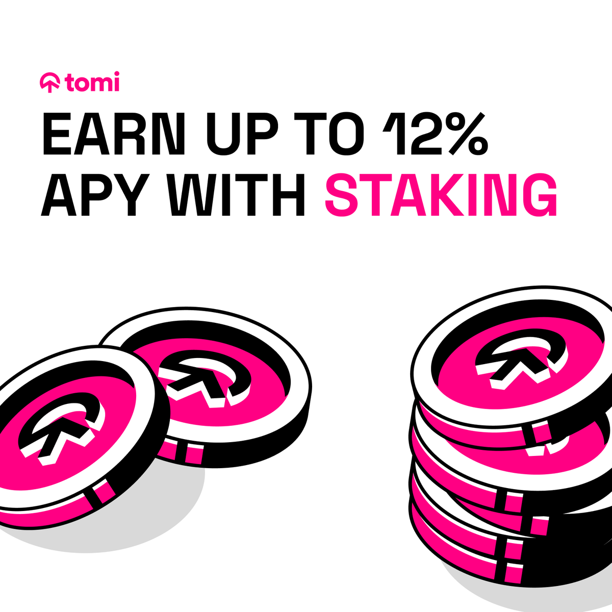 tomipioneers's tweet photo. Do you have $TOMI in your wallet? Why let your funds sit unused when staking can increase their value?
Consider staking them to earn 
6% for 6 months, 10% for 12 months, or a maximum of 12% APY for 24 months. Take control and stake now:
https://t.co/GopvvAdGYh https://t.co/2qdNOnERPC