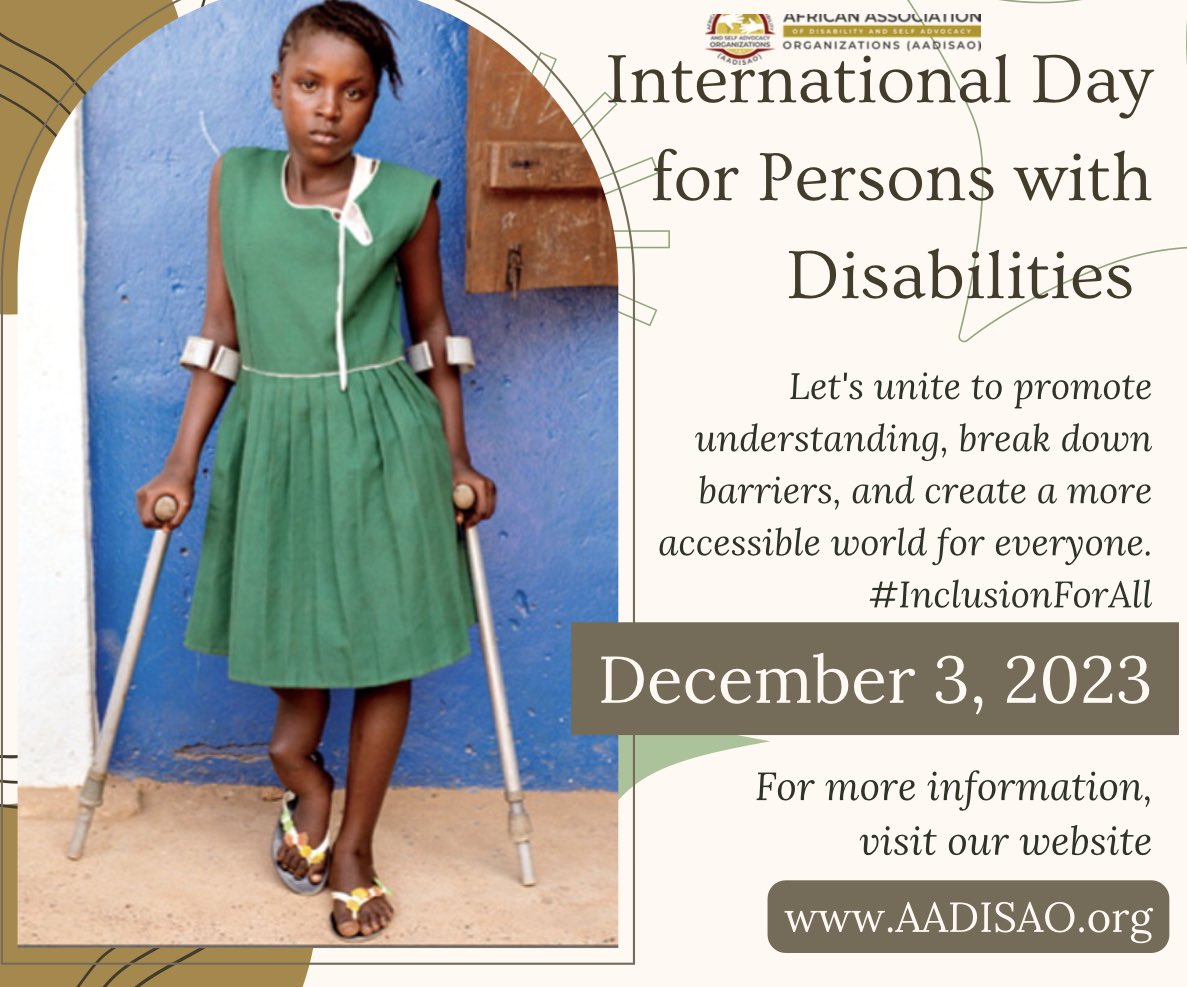 AADISAO (@aadisao) on Twitter photo Every voice, regardless of ability, deserves to be heard. On this International Day for Persons with Disabilities, AADISAO stands strong in advocating for inclusivity, awareness, and a world where everyone thrives together. #IDPD #InclusionMatters #AADISAO <a href="/SR_Disability/">UN SR Disability Rights - G. Quinn</a> Every voice, regardless of ability, deserves to be heard. On this International Day for Persons with Disabilities, AADISAO stands strong in advocating for inclusivity, awareness, and a world where everyone thrives together. #IDPD #InclusionMatters #AADISAO <a href="/SR_Disability/">UN SR Disability Rights - G. Quinn</a>