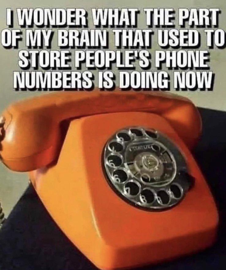 PaintnPause's tweet photo. We remember those days...and quite a few of the numbers ☎️

But #menopause and #BrainFog seem to occupy that brain space now. https://t.co/peKLuGtHP5