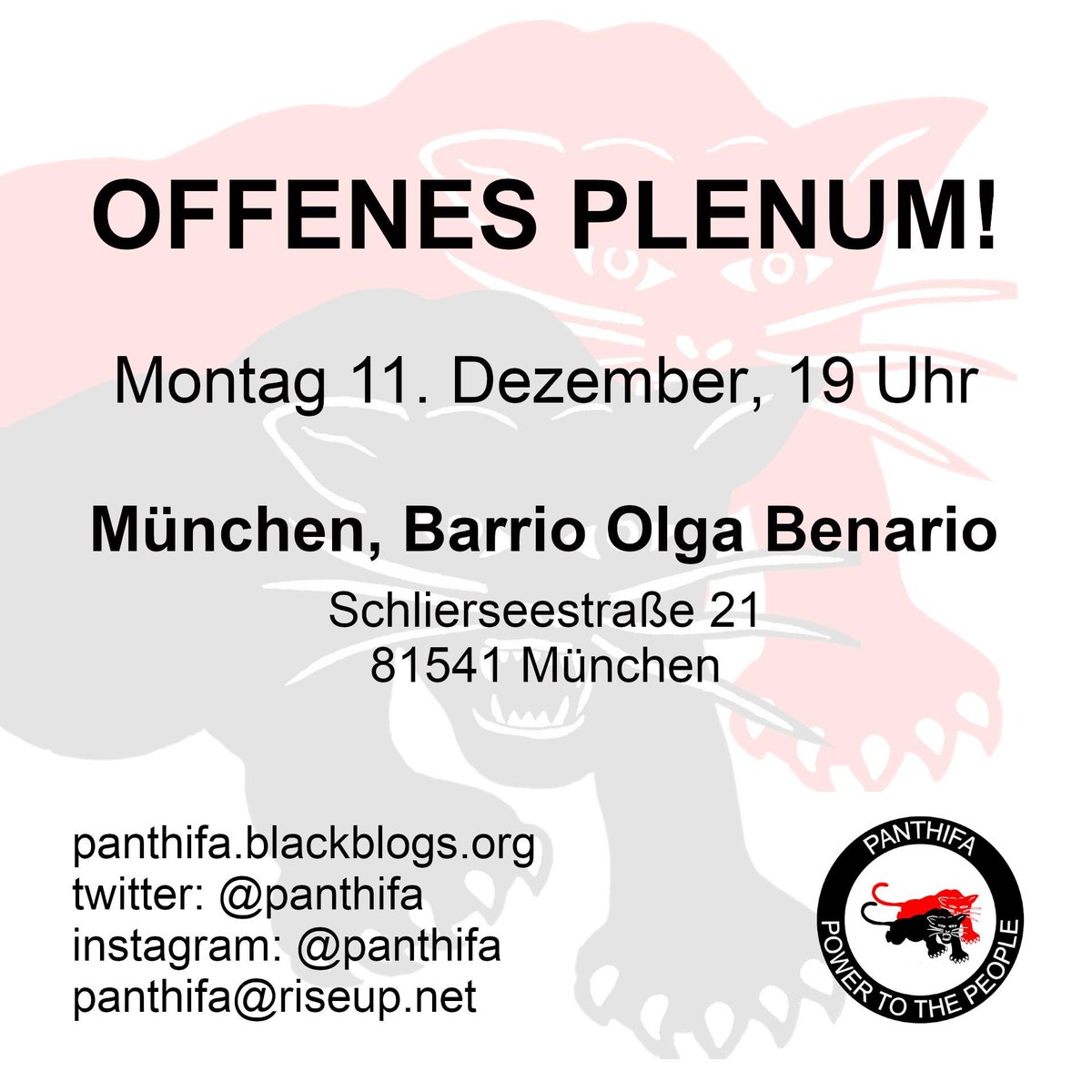 Wir wollen uns mit euch, unseren Geschwistern, bei Snacks und Musik vernetzen und gemeinsam über die Befreiung Afrikas sprechen, ab jetzt monatlich in München! Dazu treffen wir uns am 11. Dezember im Barrio Olga Benario. Alle Schwarzen und afrodiasporischen Menschen willkommen!