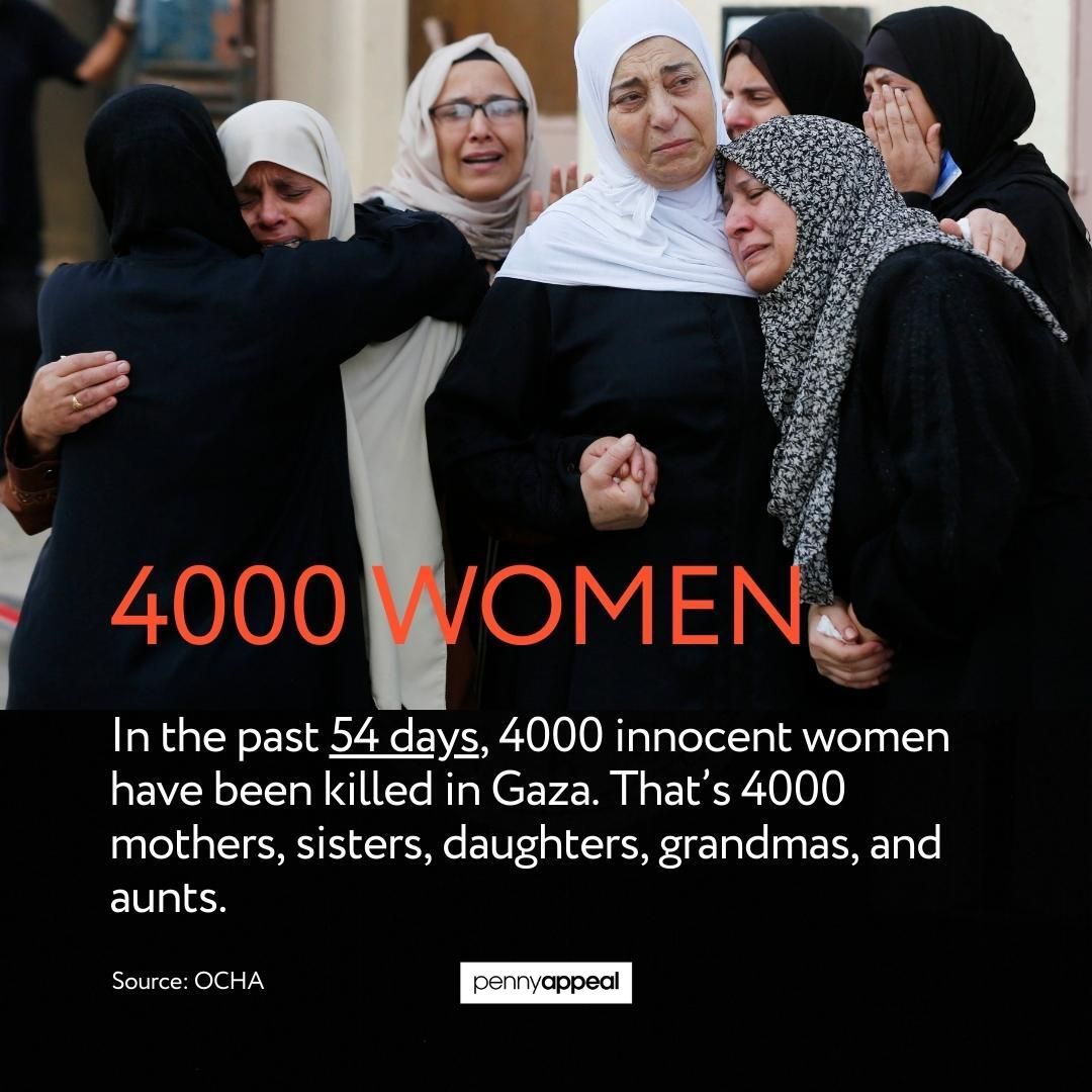 Women and children suffer the most in any conflict, but in this situation it's particularly horrifying. Stop the targeting of innocent civilians. WE DEMAND A CEASEFIRE. 

Donate now:
pennyappeal.ca

#palestine #gaza #pennyappeal