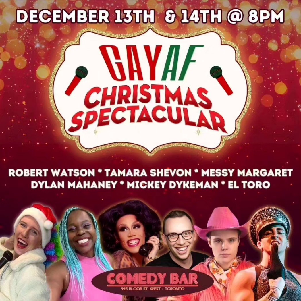 The 4th Annual Gay AF Christmas Spectacular: the new queens of Christmas drewrowsome.blogspot.com/2023/12/the-4t… Robert Watson Gay AF Comedy Bar #comedy #Christmas #LGBTQ December 13th & 14th 8pm at @comedybar Find tickets at comedybar.ca/shows/gay-af-c…