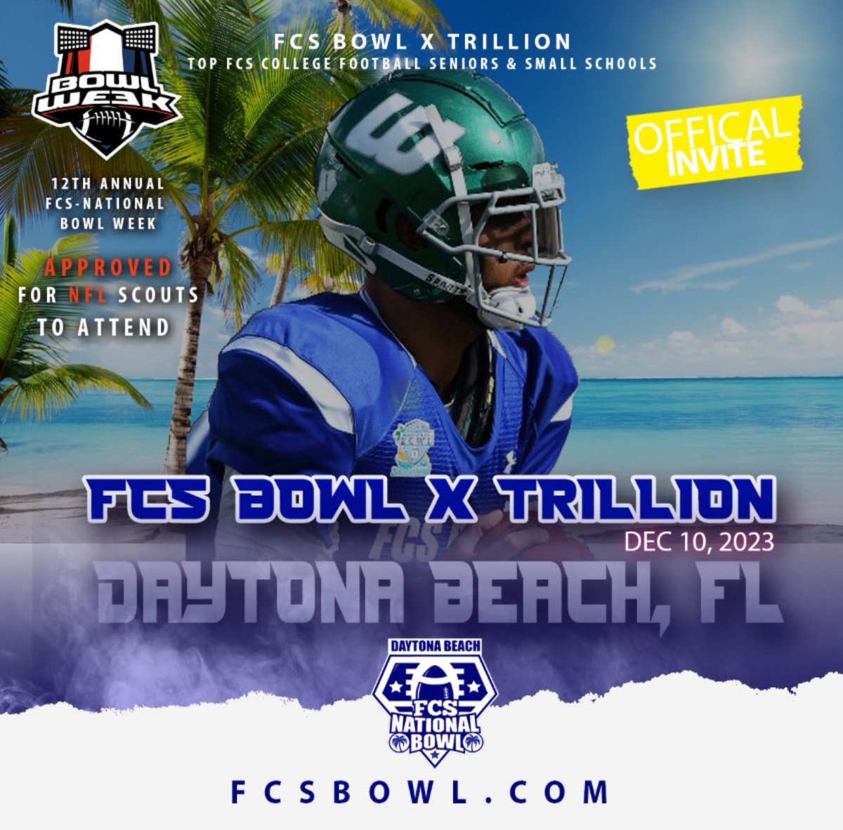 I am delighted to say that I have been invited to play in the FCS Bowl this coming Sunday in Daytona Florida. <a href="/FCSBOWL/">TRILLION FCS BOWL</a>