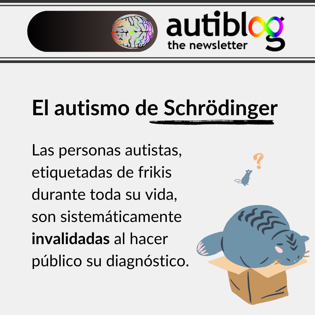 🔴 El autismo se Schrödonger

Qué mejor día que #DiaInternacionalDiscapacidad para hablar de una discapacidad invisible e invisibilizada. #SoyAutista 

Abro 🧵