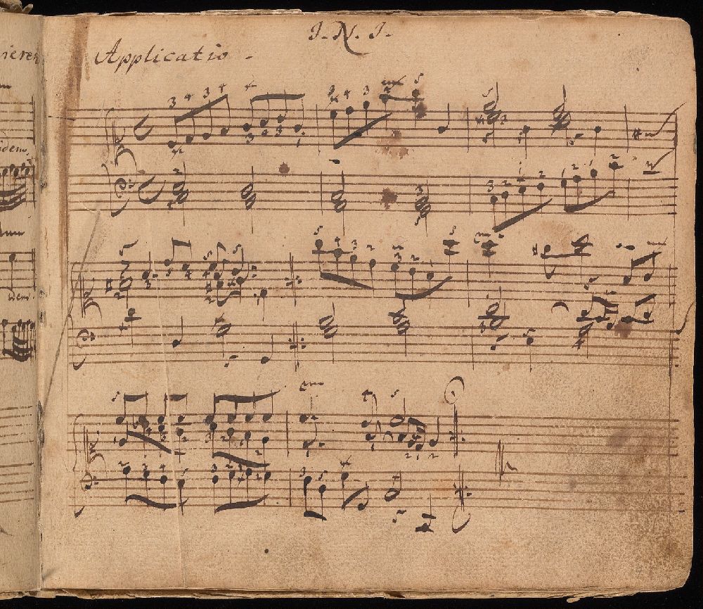 Johann Sebastian Bach: Clavier-Büchlein vor Wilhelm Friedemann Bach. Collection of keyboard music compiled for his eldest son; complete work digitized (152 images): bit.ly/3aSoy7z About two-thirds of the book in J.S. Bach's autograph.