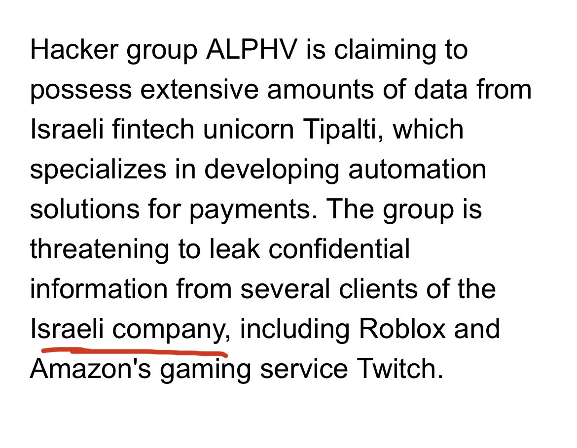 Hackers extorting fintech unicorn Tipalti, threaten to leak data of clients  Roblox an