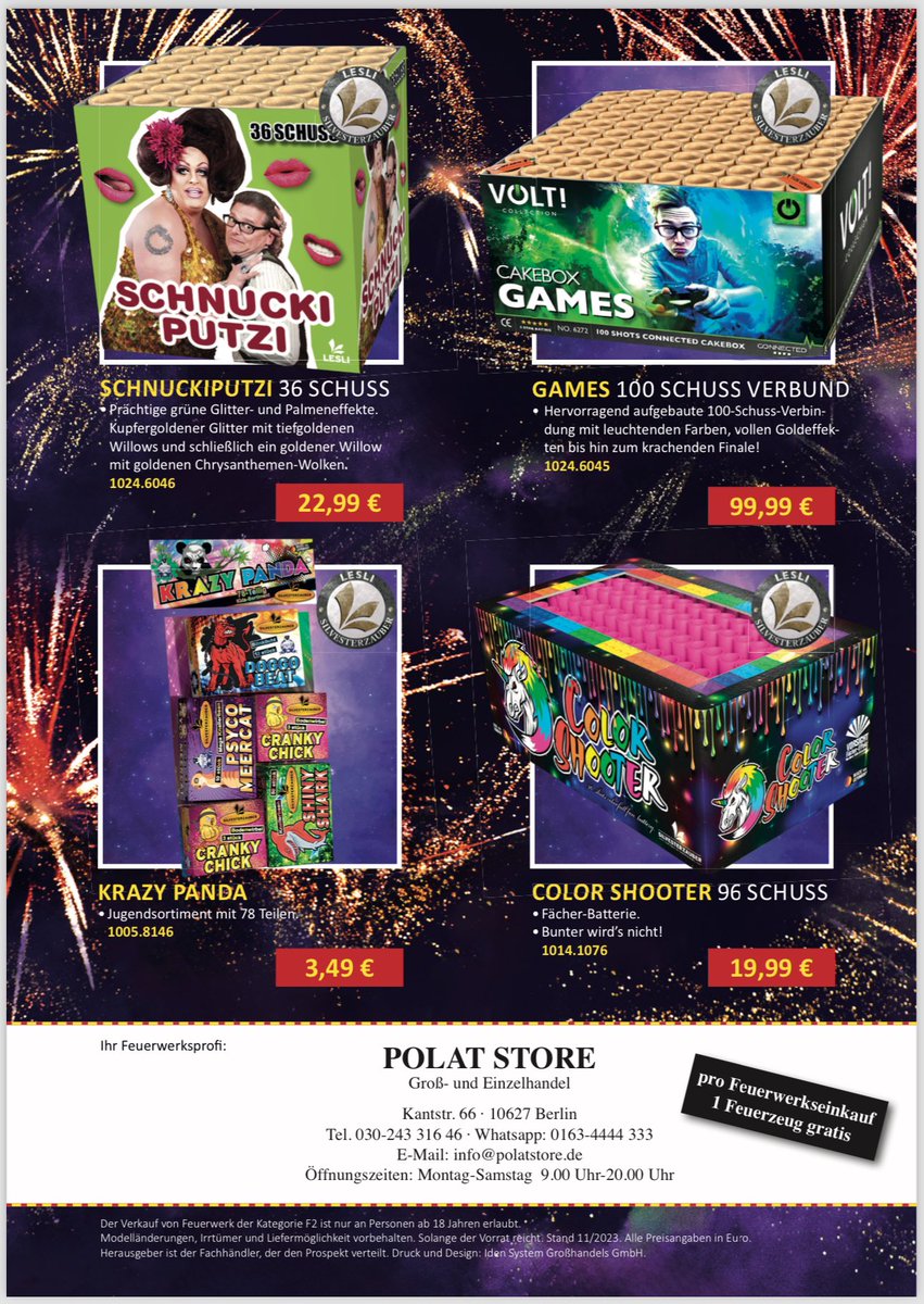 PolatStore's tweet image. #feuerwerk #2023 #silvester #Berlin