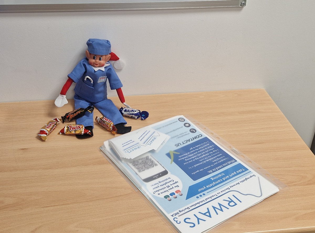 Stealing chocolates is naughty @DosMyht elf, but we will forgive you since you're reading up on some of the research trials we're involved with @AMidyorks @matt_smithy @CavingDoctor @Pindersgasman @RebeccaSaville4 @spacey61 @Sarahbmidyorks @MYorksResearch @Airways_3 @mytt_dart