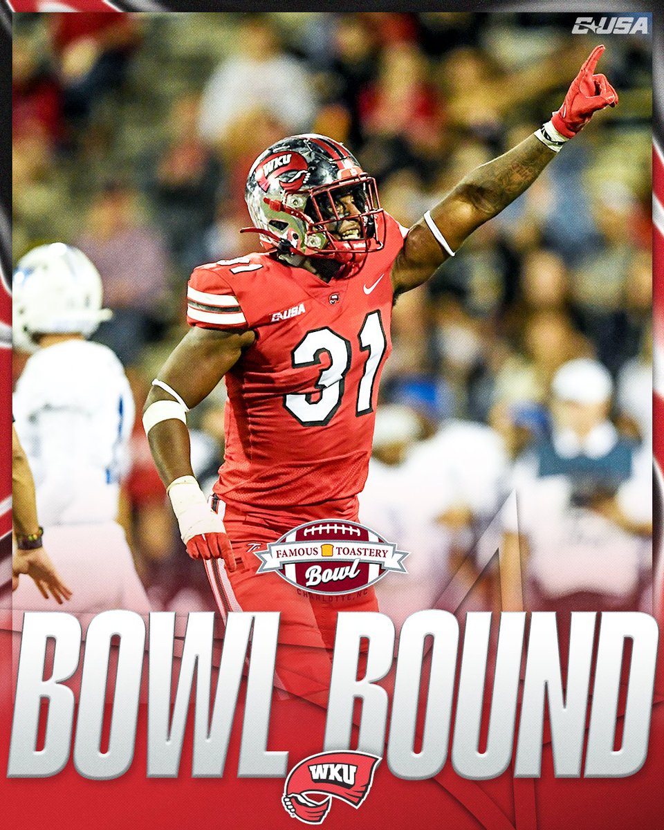 BOWL BOUND

<a href="/WKUFootball/">WKU Football</a> x Famous Toastery Bowl

#NoLimitsOnUs