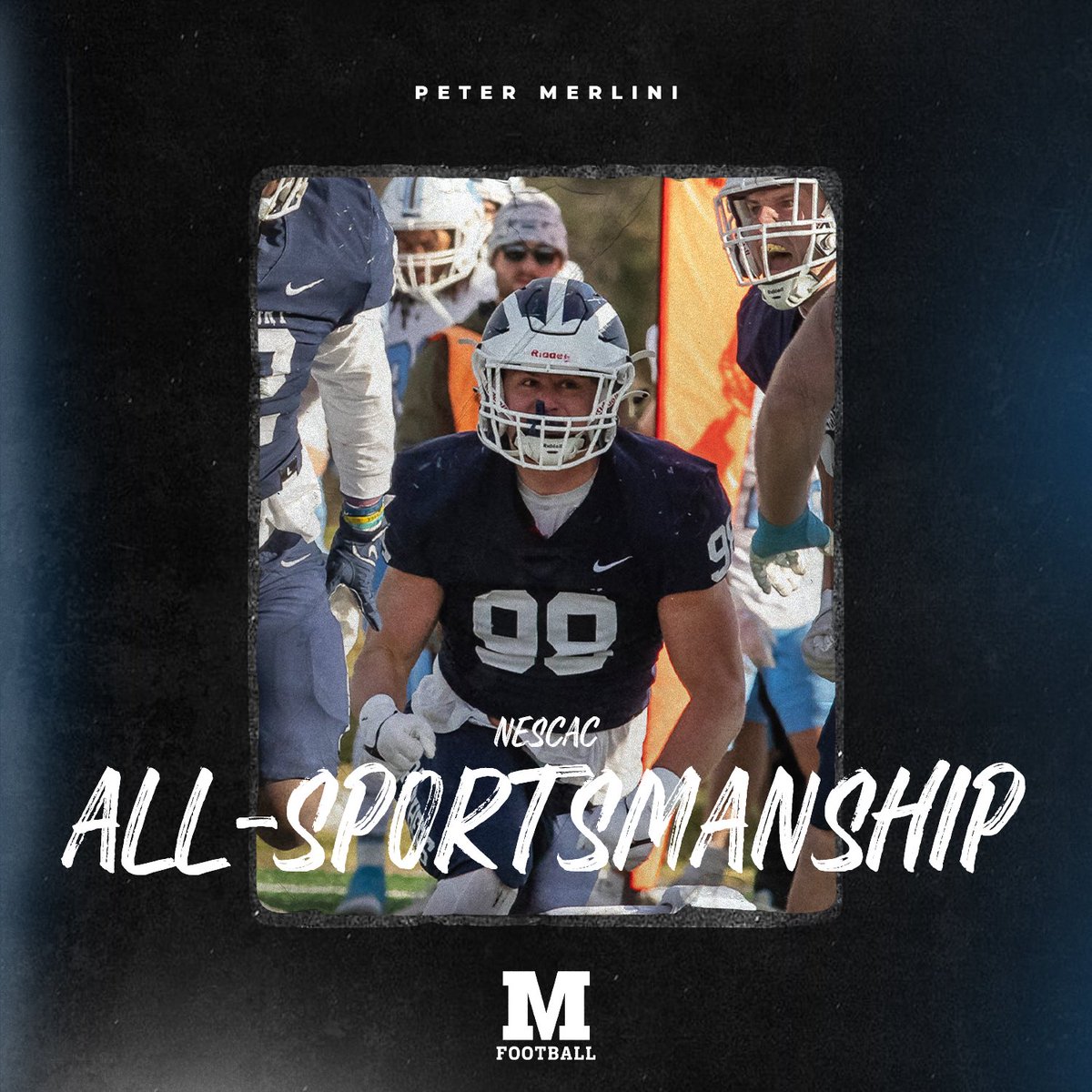 Congrats to Peter Merlini on 2023 Fall All-Sportsmanship Team