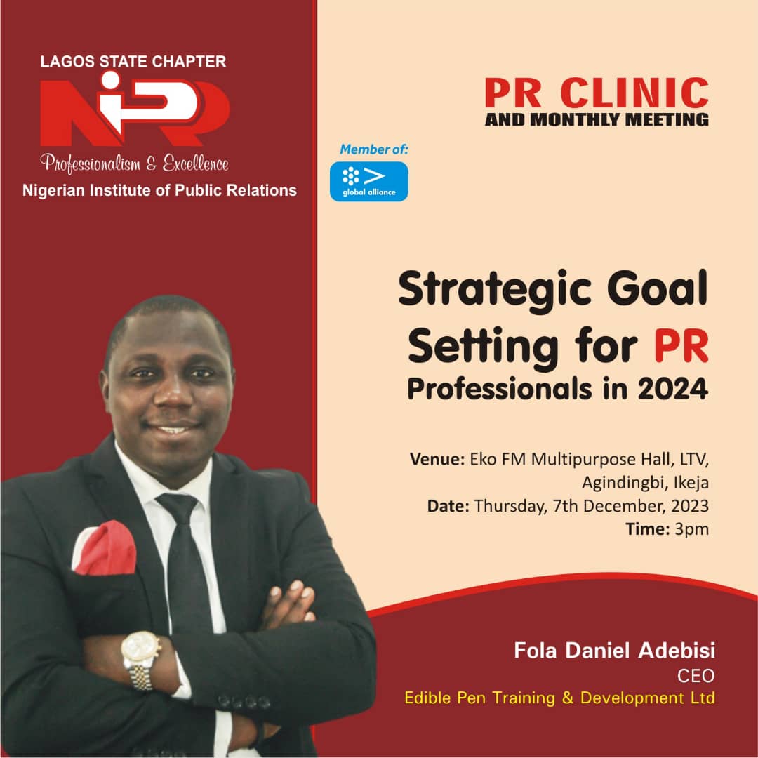 Notice of General Meeting / PR Clinic

Dear Professional Colleagues. We write to inform you that the Monthly Meeting / PR Clinic of the Chapter will hold on *Thursday, 7th December, 2023*. See flyer for details.