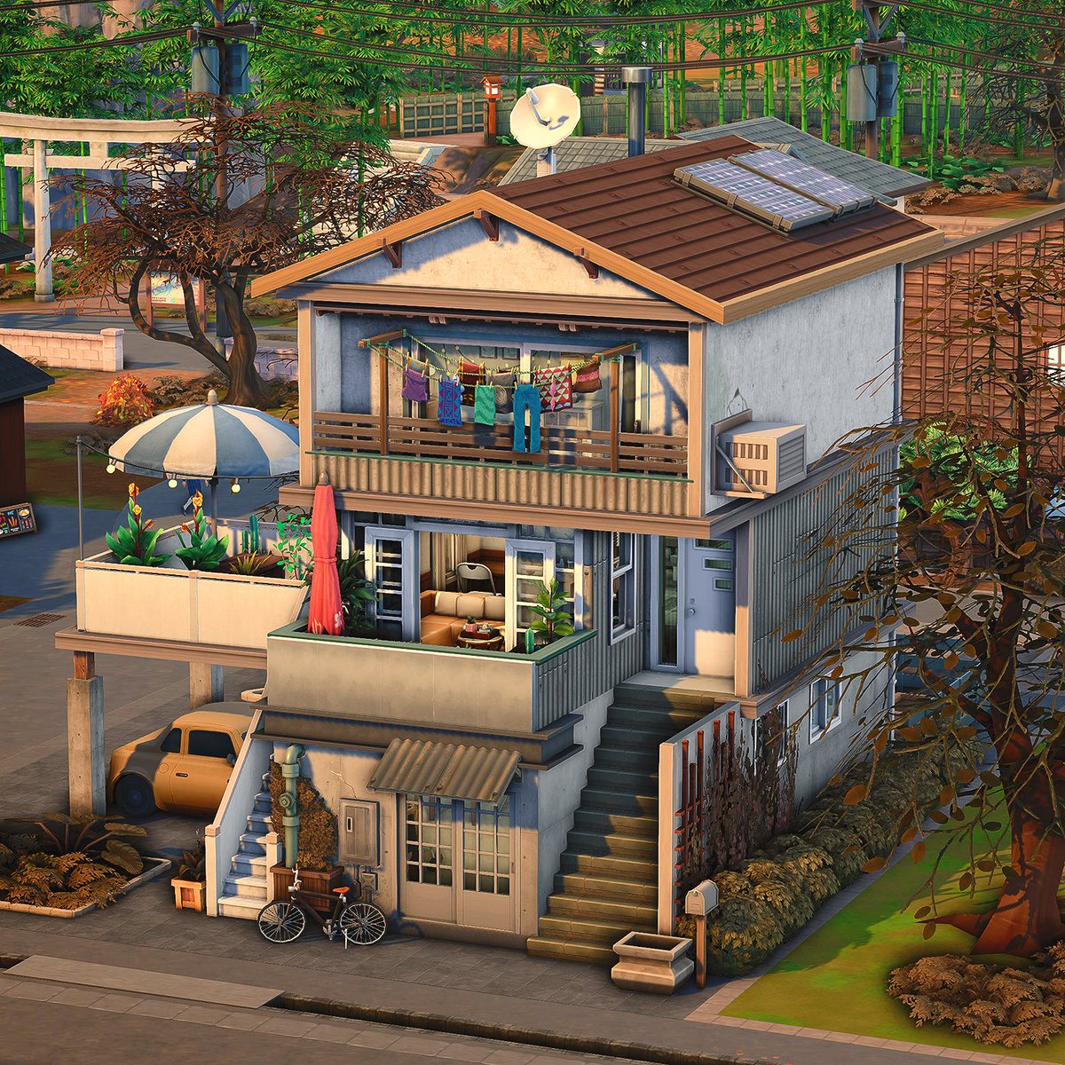 brokenplumbob_'s tweet photo. Artist's Komorebi Home 🏠 No CC 🌸
I built this Japanese-inspired house for a single dad! The ground floor is entirely his studio where he paints and enjoys creating new things! Playtested and available for download on the gallery, my ID is volcantdoit 🌸 (more pictures below 👇) https://t.co/fFCEF5t10h