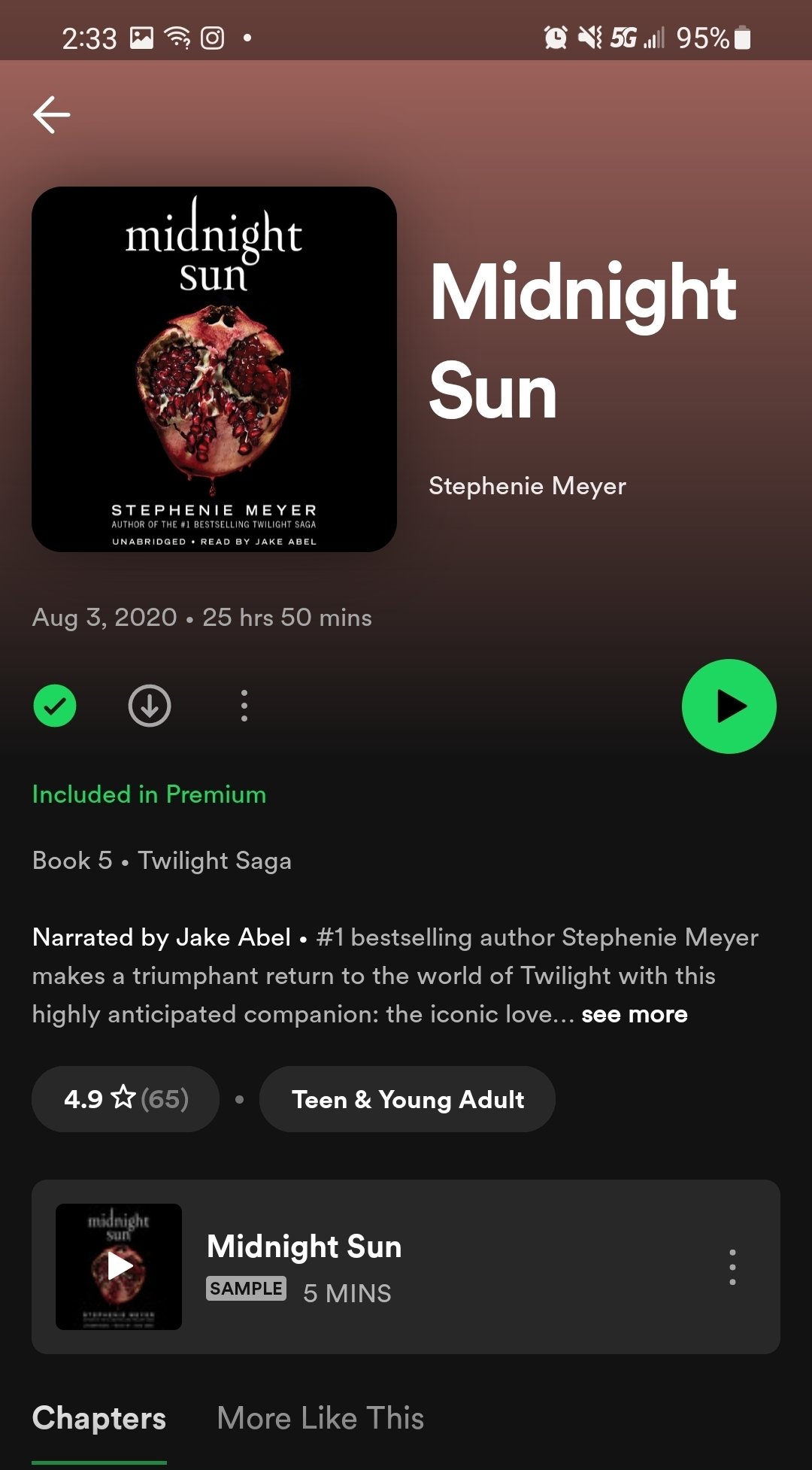 MIDNIGHT SUN TO BE NARRATED BY ACTOR JAKE ABEL