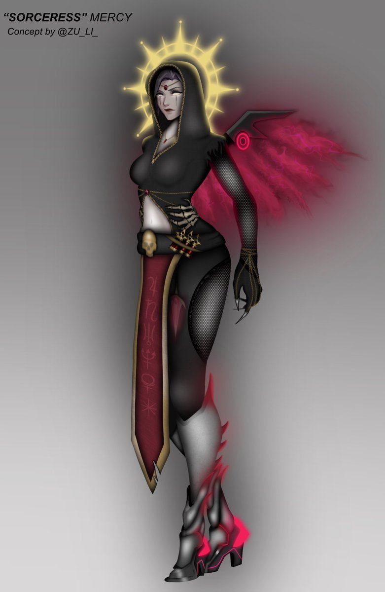 ZU_LI_'s tweet photo. “SORCERESS” Mercy 🩸
Concept by me

#Overwatch2 #Mercy https://t.co/uHZbC25Bfk