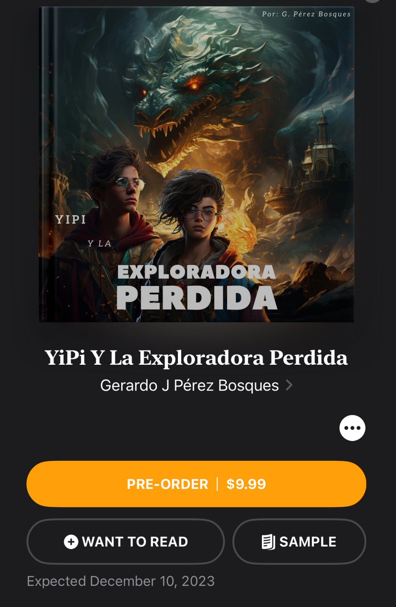 Con gran júbilo, estoy orgulloso de anunciar que ‘YiPi y La Exploradora Perdida’ ya está disponible para pre-orden en Apple Books para su deleite. La fecha oficial de lanzamiento es Diciembre 10! Feliz Época Navideña!
