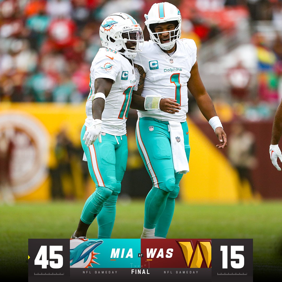 NFLGameDay's tweet image. GREAT day to be a Dolphin 🙂🐬

#MIAvsWAS | #FinsUp