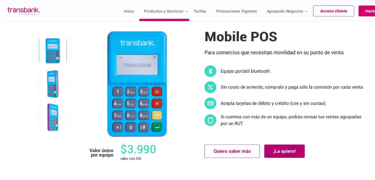DescuentosRata's tweet image. 🏪 Está a $3.990 la maquinita Transbank para aceptar pagos con tarjeta, por si tienen PYME (postularon a nuestro especial web??)

No es arriendo, compran la maquinita y se paga comisión por cada venta que se haga

➡️ descuentosrata.com/cupones/950/ma…