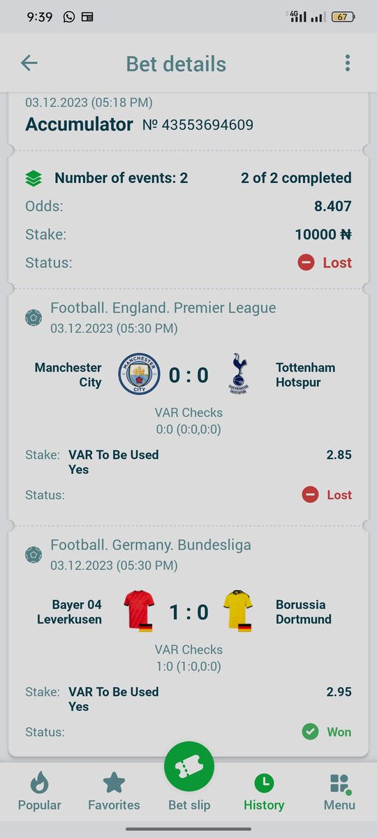 CrazyStunt101's tweet photo. @22bet_official I need an explanation on why this is a loss. Wasn't VAR used to check for a possible penalty for Manchester city? https://t.co/LigccGqP63