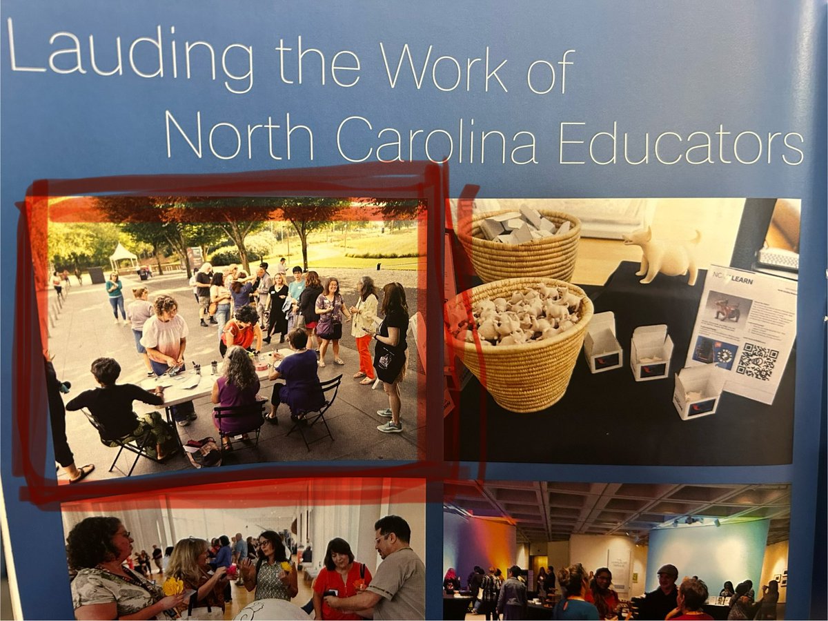 There are FIVE <a href="/ApexHighSchool/">Apex High School</a> educators in this photo! Thank you <a href="/NCMA/">NCMA</a> for a great event. 🖼️💚🖤💛