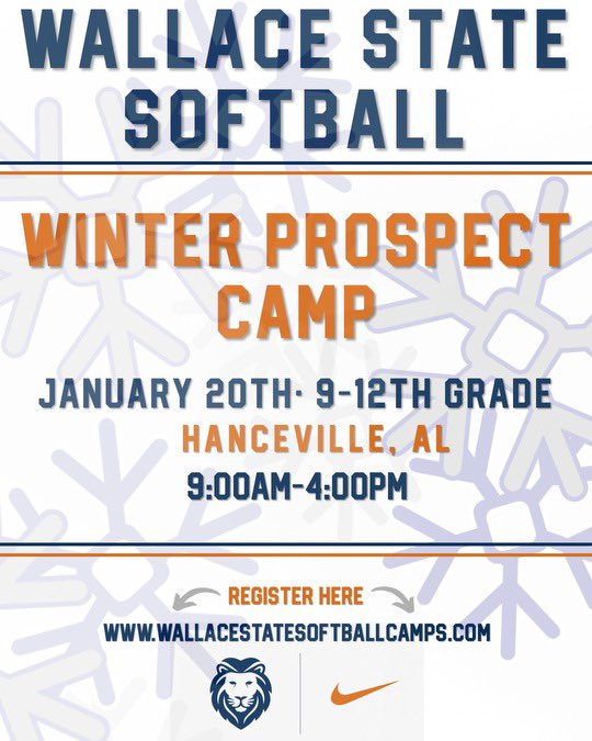 WallaceStSB's tweet photo. 🚨 CAMP TIME! 🚨

3 opportunities to come learn and showcase what you have in front of the 15 time ACCC Champions! 🦁

JANUARY 15 - Hitting Camp (9-12pm)
JANUARY 15 - Pitching Camp (1-3pm)
JANUARY 20 - Prospect Camp (9-4pm)

We hope to see YOU there! 🫵🏼

https://t.co/A7mPsGdP2o https://t.co/5meq9uza3X