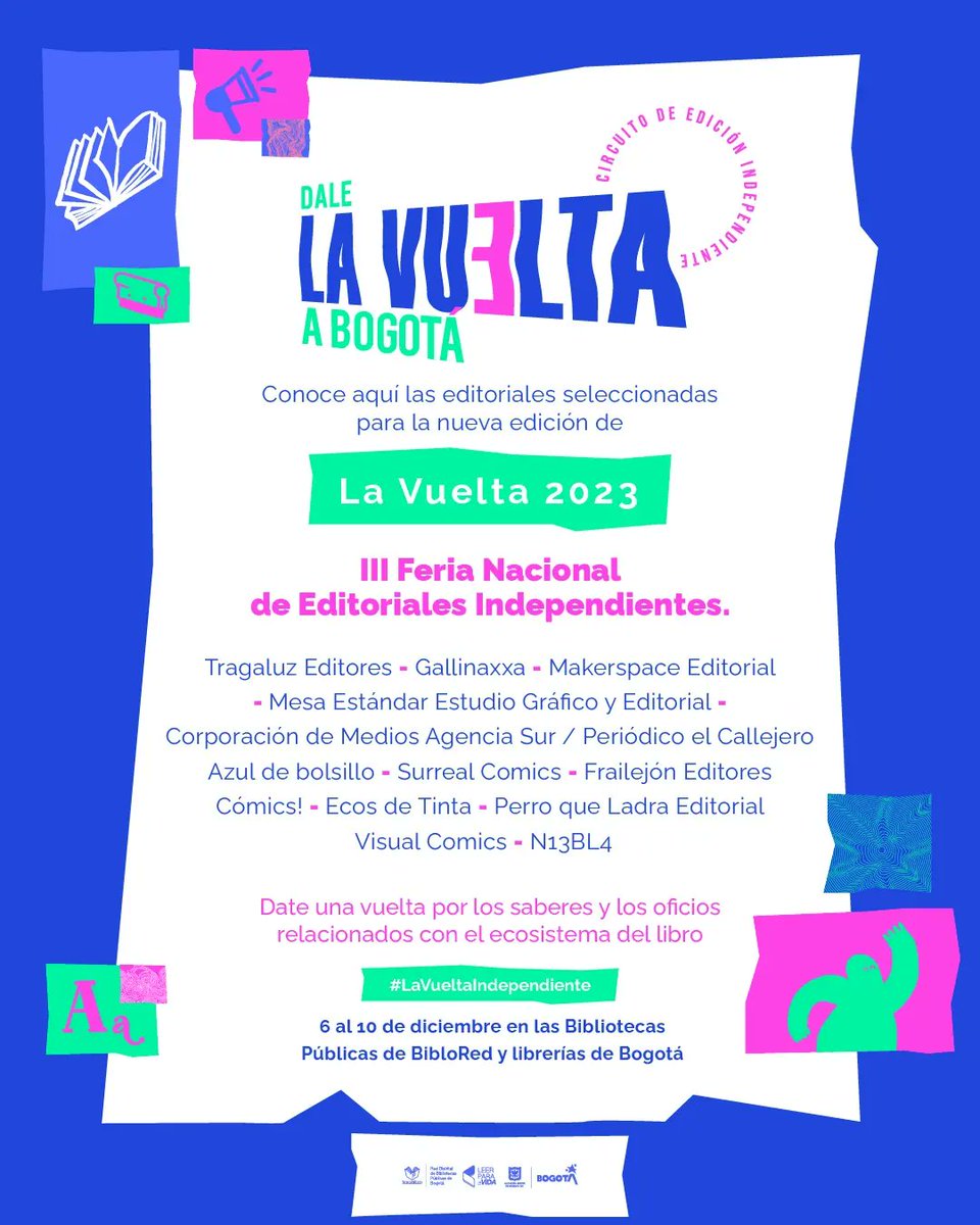 PoklonkaEd's tweet photo. Ya llega #LaVueltaIndependiente
Nos vemos desde el próximo miércoles 6 en la Biblioteca Pública Virgilio Barco! No se la pierdan. https://t.co/G8TX14gZU9