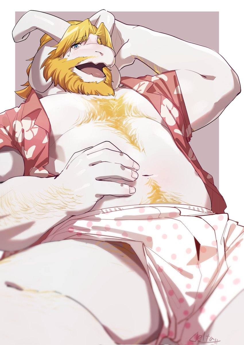 FluffybunsDILF's tweet photo. "Ah... hello there, you uh... seemed to have caught me napping."

#SeductiveSunday 
🎨: delta3814 https://t.co/vX5AVu4aTt