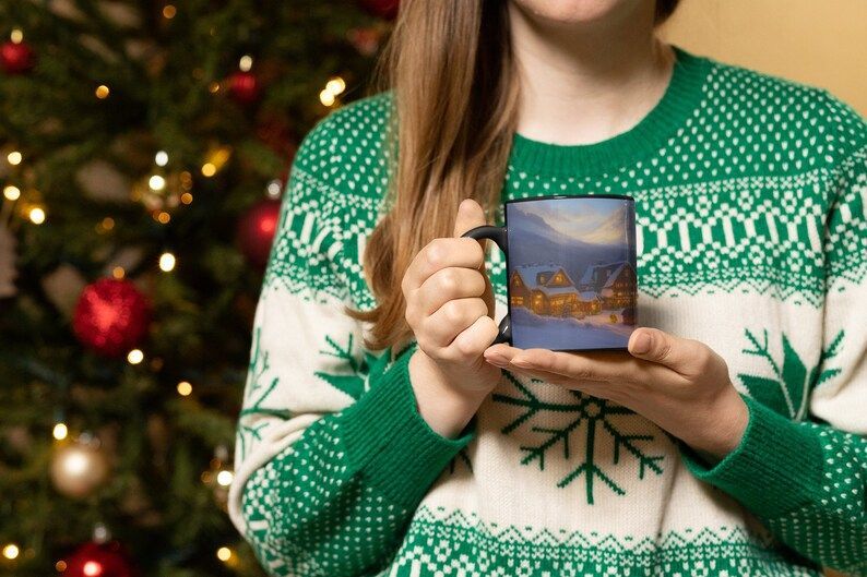 Celebrate the winter wonderland with this color-changing ceramic coffee mug! 🎄 Perfect as a gift for her or to enjoy your favorite hot drink. Get yours today and add some magic to your morning routine. #ChristmasMug #WinterWonderland buff.ly/3GtjAPU