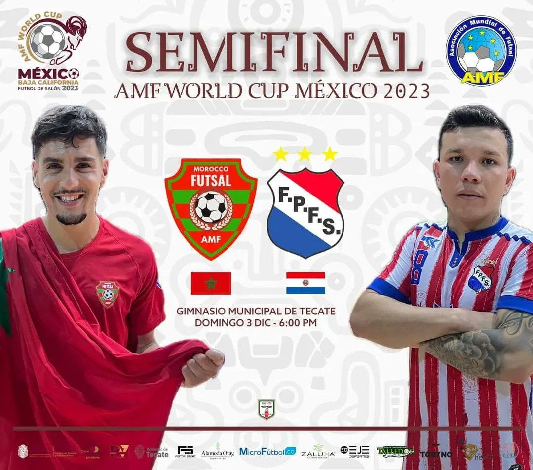 AMFutsaloficial's tweet photo. Semifinales! 
AMF World Cup México 2023
#Hoy #Today

18:00hs
Marruecos vs Paraguay

20:00hs
Colombia vs Uruguay https://t.co/20cA1Mx5Hk