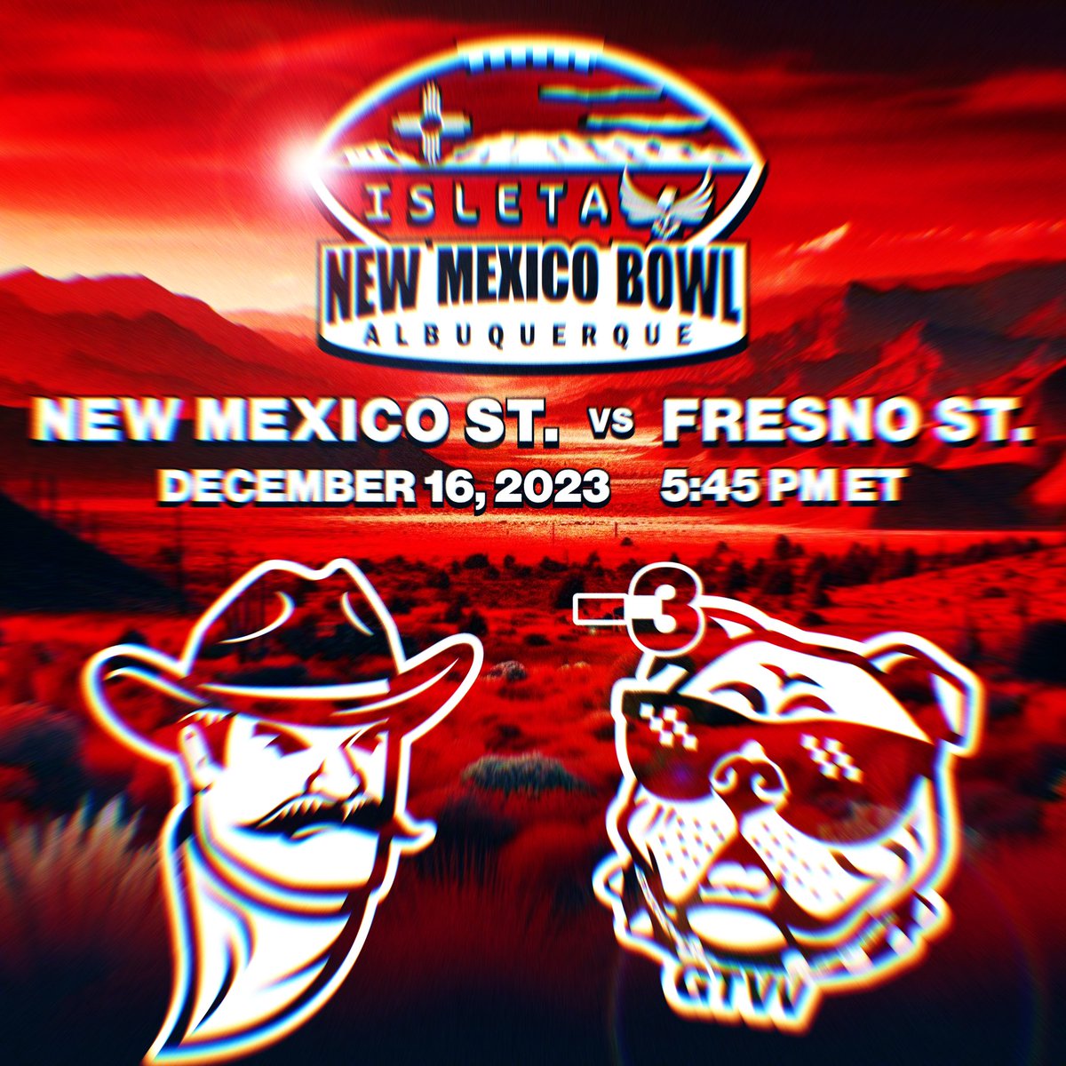 GetThatVV's tweet image. IT’S OFFICIAL! 🏆

Fresno St. vs New Mexico St. in the New Mexico Bowl!

@NMBowl #GetThatVV