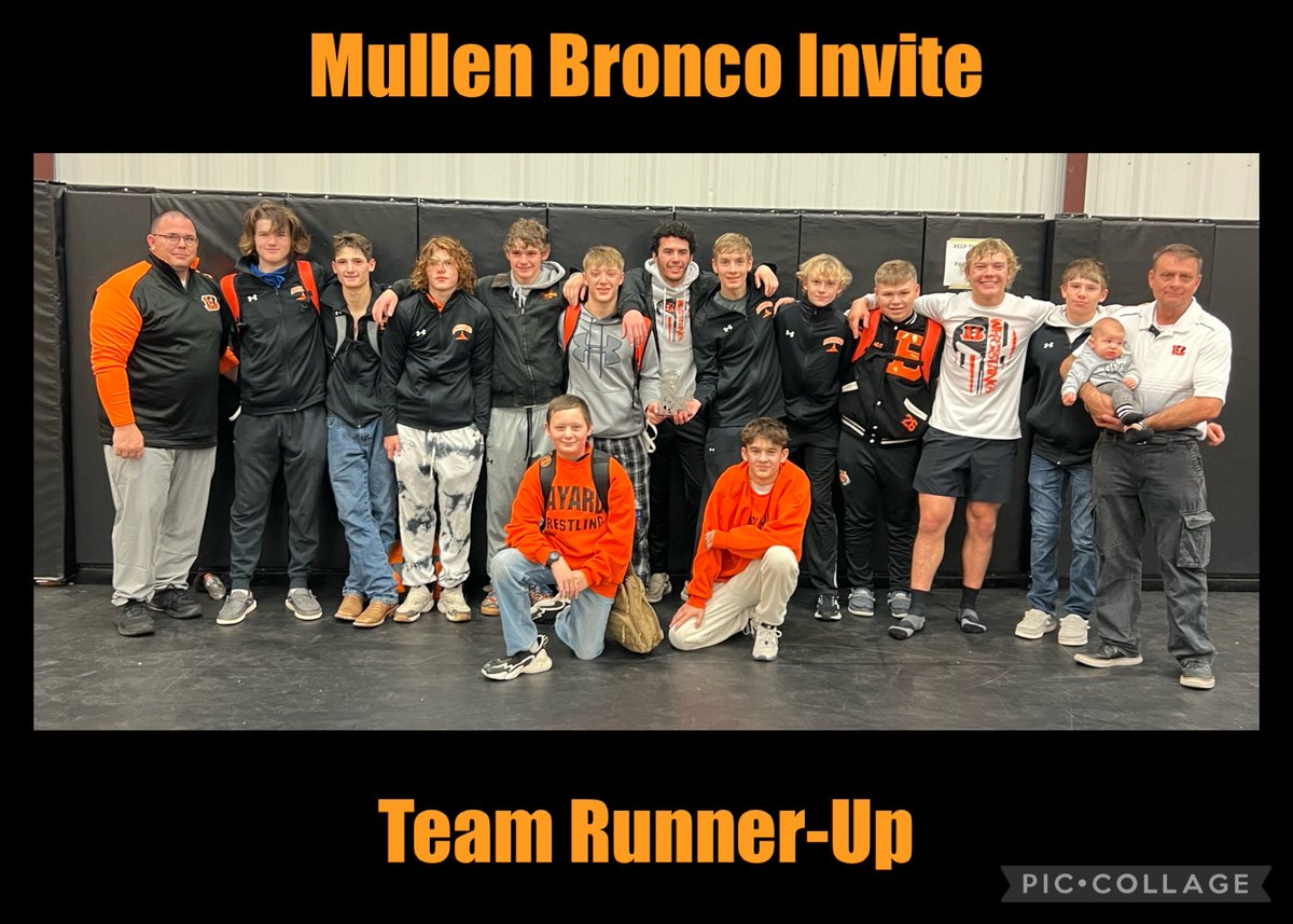BayardTigers's tweet photo. Bayard Boys wrestling earned the Runner-Up trophy at the Mullen Invite.  There were 8 wrestlers that brought home individual medals. https://t.co/ctOva41jbC