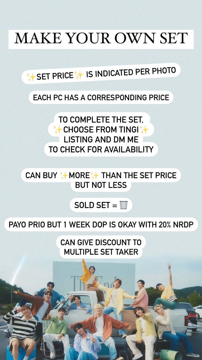grapefruutcart's tweet photo. SEVENTEEN QUITTING SALE PH

✨MAKE YOUR OWN SET✨
Photos at subtwt

‼️ MINE + CODE ‼️
❓ RFS: sparks collection/ follow tour expenses
🏠Negros Occidental
💸 Maya/Gcash
🚐 Flash/LBC 

🏷️ qs wts lfb hoshi jonas dangwa jeonghan piloto beret padilla sakristan  iphone ode flower jh https://t.co/1AaIm5uYRH