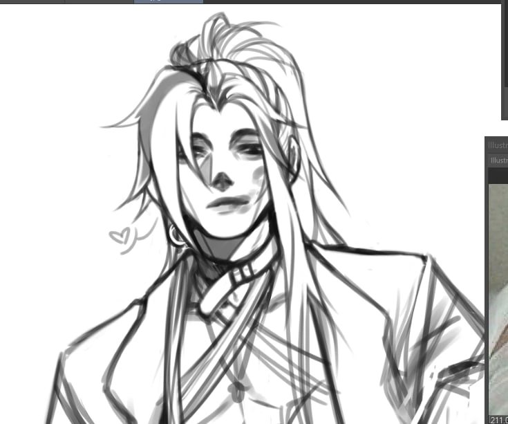 sen_jopa's tweet photo. I'm sorry, but this man has won my heart 
ꉂ(ˊᗜˋ*)♡
#wip_heartsteelartbook 
#Art #LeagueofLegends #Heartsteel #Yone https://t.co/HiSAXBlhVb