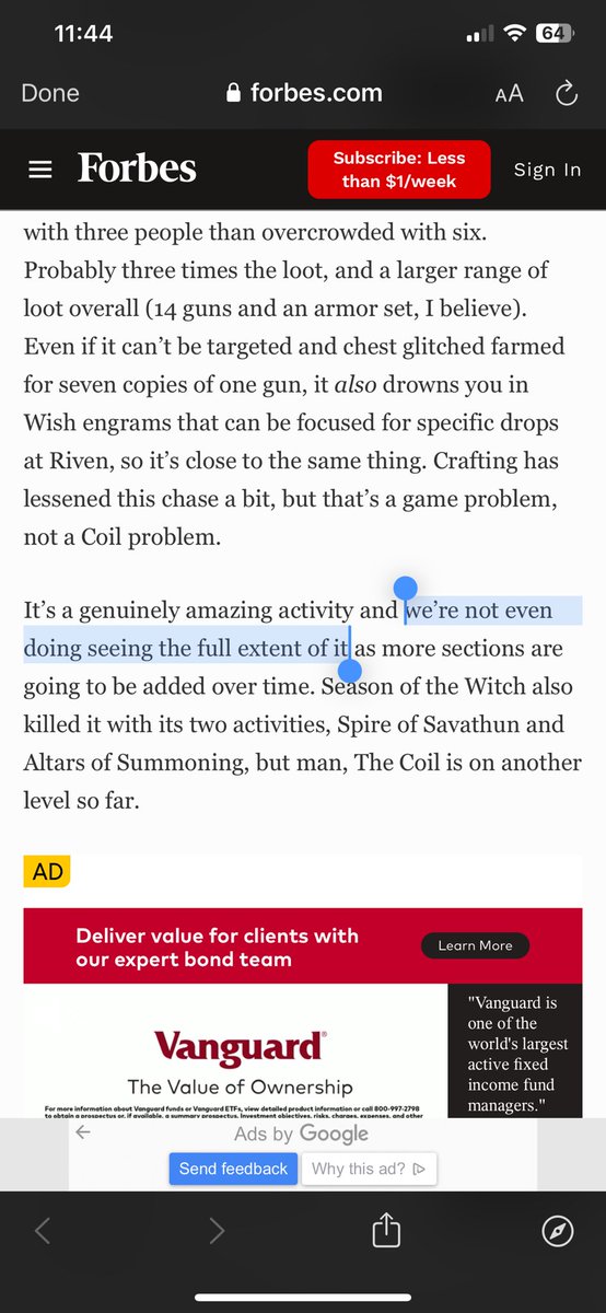 DUBheadGAMING's tweet photo. @PaulTassi @Forbes I think you probably meant to remove “doing” here. https://t.co/uUU8HERB8q