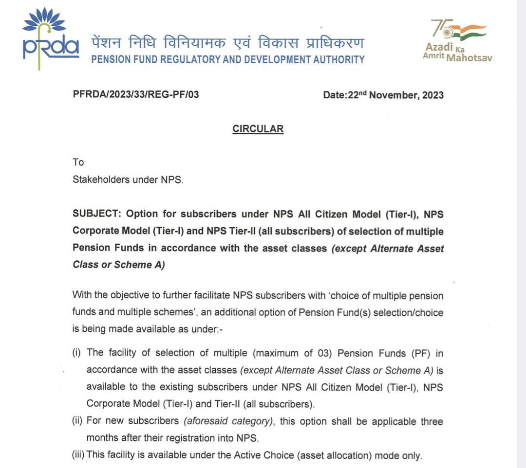 idesibanda's tweet photo. As per PFRDA, NPS subscriber can opt upto 3 Pension Funds, But Public Banks don't allow employees to even change default Fund (Mostly have SBI Pension Fund) which have worst returns in decades.

@DFS_India @ChiefIba &amp; Unions must take Up with Banks regarding same to relax norms. https://t.co/DNBZrzSLZ7