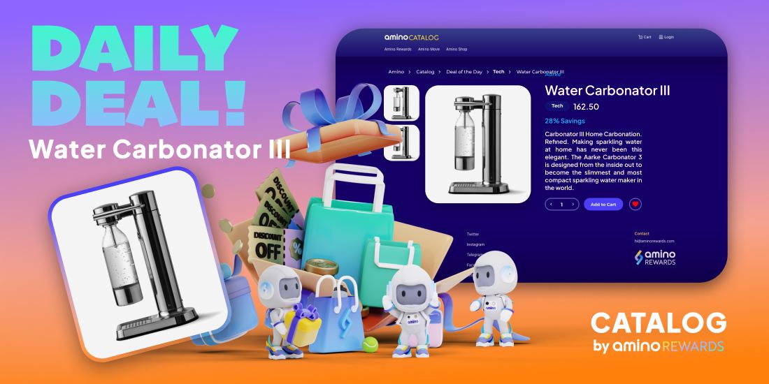 aminoai's tweet photo. Transform your hydration game with the Aarke Sparkling Water Carbonator III! 

💦✨ Unleash the fizz and upgrade your water experience. Get yours for only $162.50 in the Amino Catalog – a sparkling deal that's $62.49 off the original price of $229.99! Exclusively available in North America. 🌍

https://t.co/TmAEyRzmoE