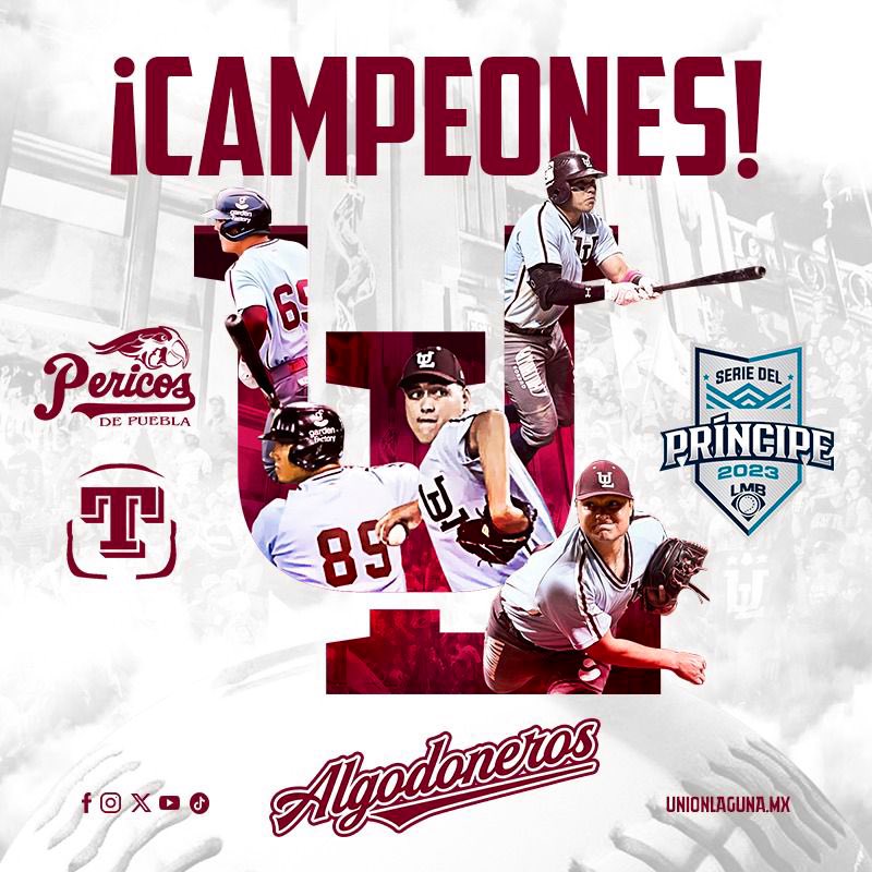 Es un orgullo que nuestras futuras estrellas hayan logrado el Campeonato de la Liga Invernal.
Seguiremos trabajando en  desarrollar más talento para <a href="/AlgodonerosUL/">Algodoneros Unión Laguna</a> 
#SerieDelPríncipe 👊⚾️🥇