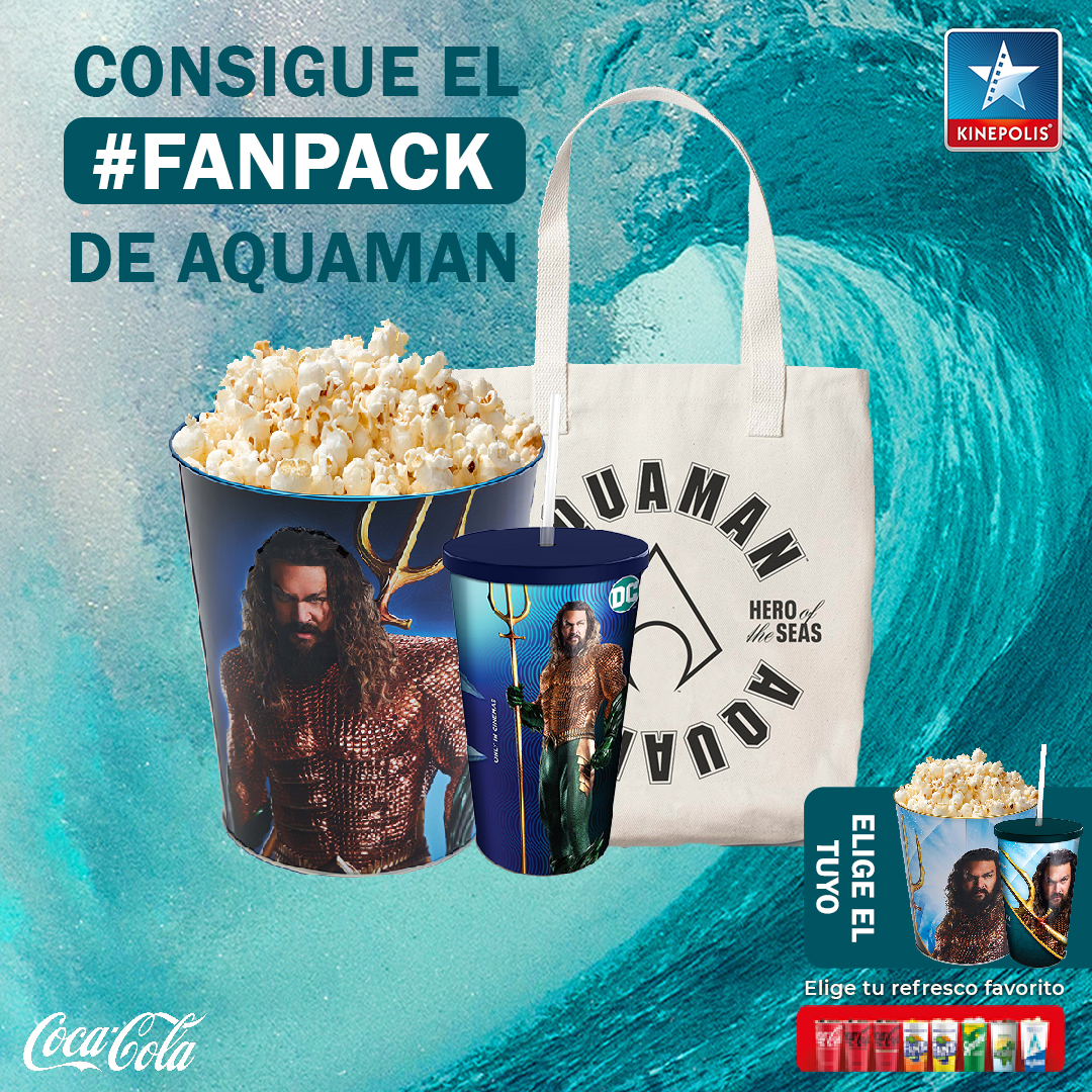Cines_Kinepolis's tweet photo. Kinéfilo, ¡hazte con el #FanPack de #Aquaman y el reino perdido! Incluye 1 vaso + 1 cubo + 1 totebag. 🌊
Disponible a partir del 20 de diciembre. Disponibilidad limitada. https://t.co/0vvxjPJCGa