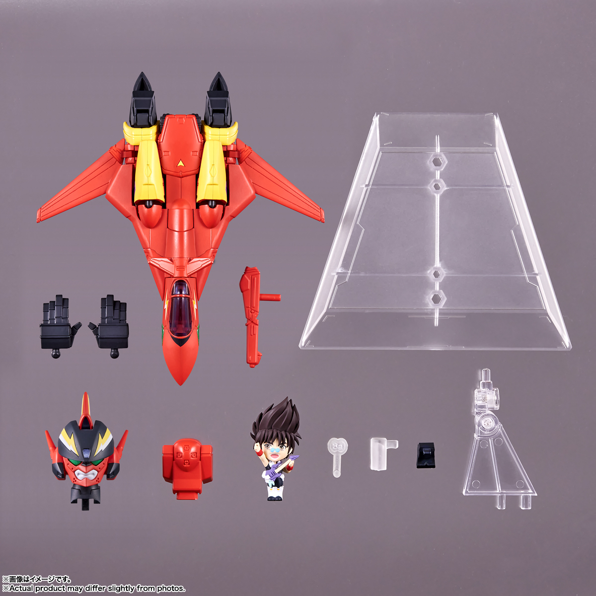 BandaiCollect's tweet photo. The VF-19 CUSTOM FIRE VALKYRIE with BASARA NEKKI, from "Macross 7", joins the TINY SESSION series!

The stylized Valkyrie transforms into all three modes. Pose alongside the cute minifigure for all sorts of fun sessions!

#macross7 #TinySession #BasaraNekki #tamashiinations https://t.co/eWblCFDs5T