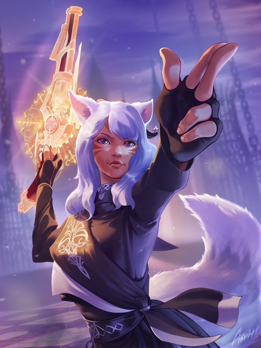 My first time drawing a character from #FFXIV #FFXIVART