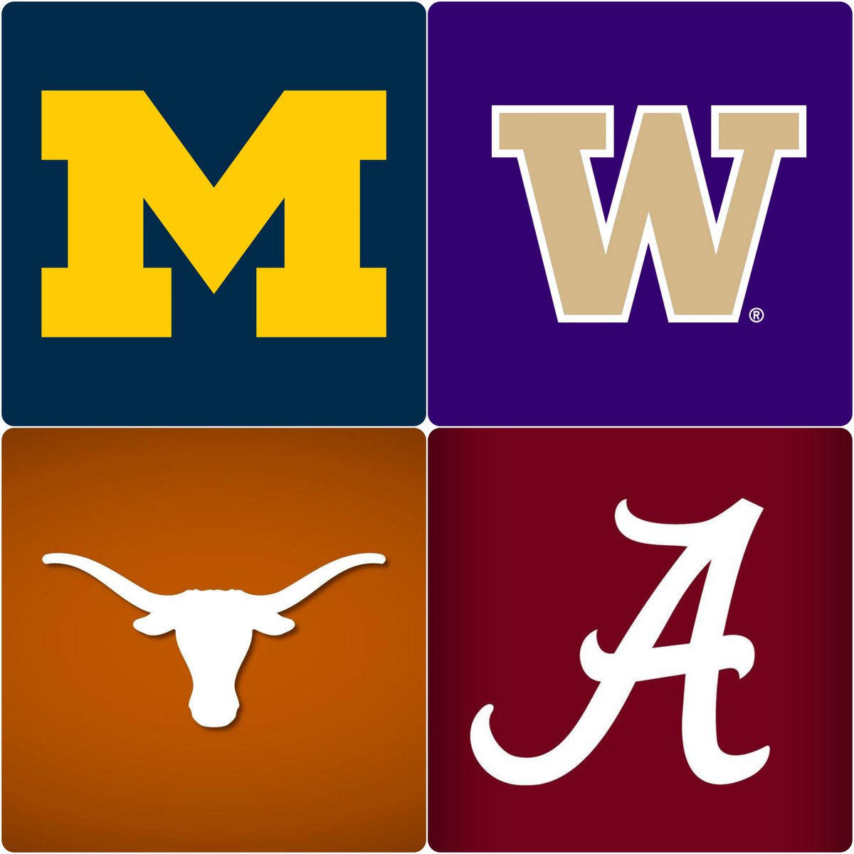 MySportsUpdate's tweet photo. College Football Playoff is set:

1. Michigan

2. Washington

3. Texas

4. Alabama https://t.co/pj4UTstbZA