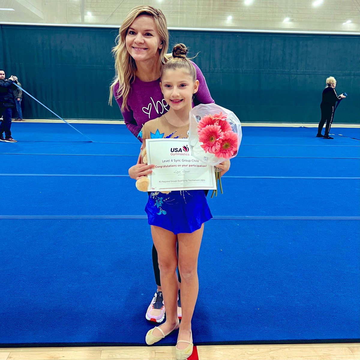 Supporting our Mark Twain Cougar at her gymnastics competition. Congratulations!  <a href="/wheatley_mrs/">Mrs. Wheatley</a> <a href="/Mrs_Zeitlin/">Mrs. Zeitlin</a> <a href="/MarkTwainD63/">Mark Twain School</a>
