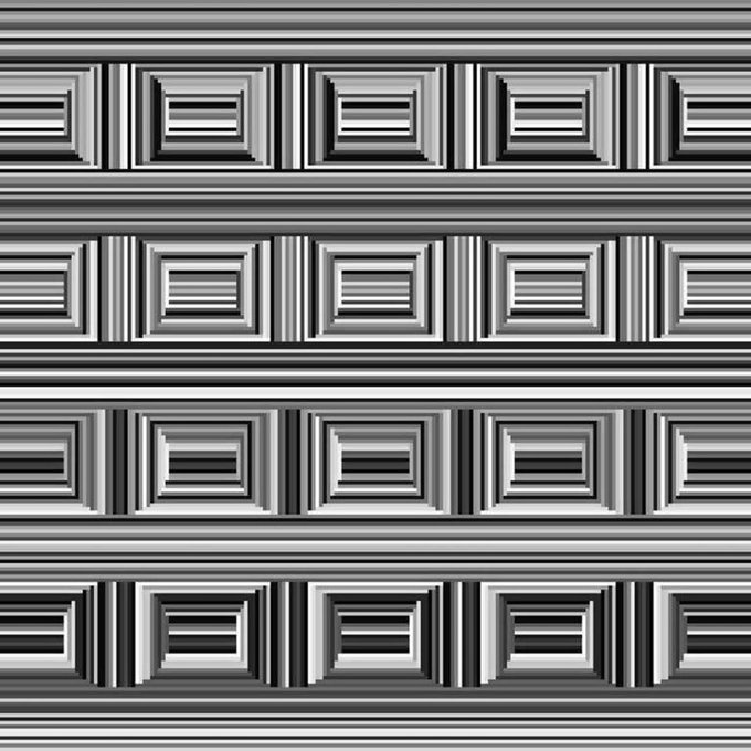 This is called the Coffer illusion. In this image there are 16 circles. Can you find them?