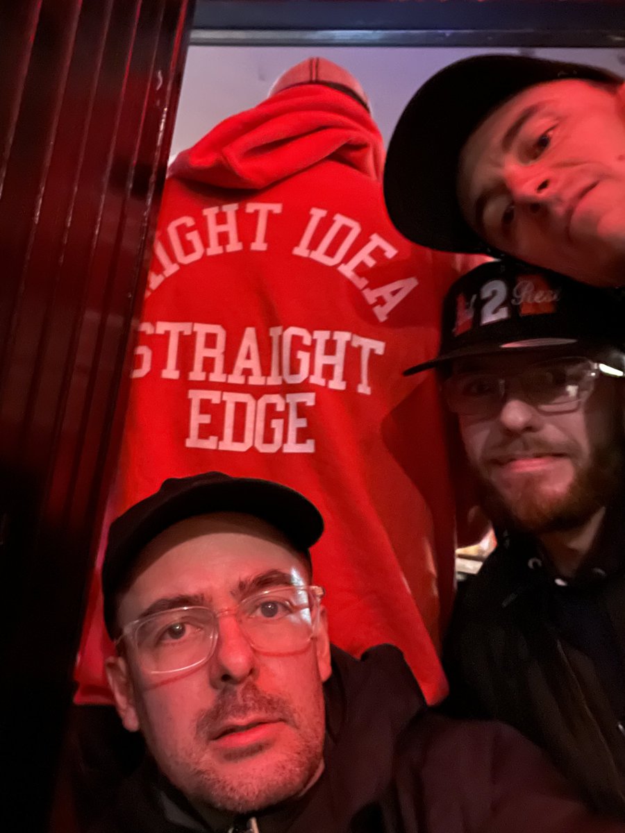 Moments before we caved in this sellout’s skull outside the venue.