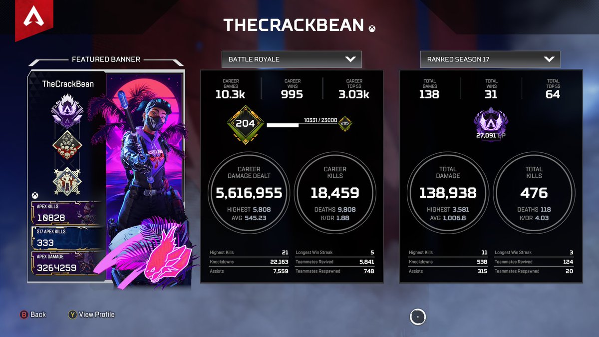 ShelbyMackman's tweet photo. Throwback to when I got masters with a 4K/D #ApexLegends https://t.co/LX2U1z3FMx