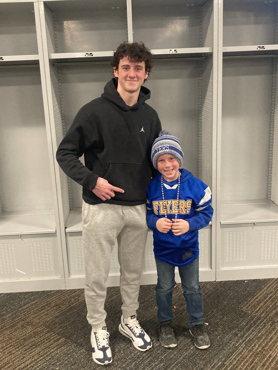 Thank you to all the Marion football players for being such great role models. All the younger kids look up and wanna be like you guys someday.  Jace talks about all the time how he wants to be just like#7  Justin someday. #flyerball